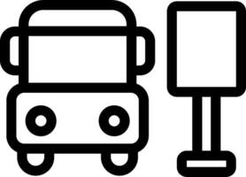 Bus stop sign icon vector