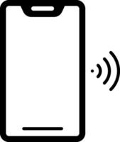 A phone with a wireless signal icon vector
