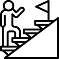 A man is climbing the stairs to the top vector