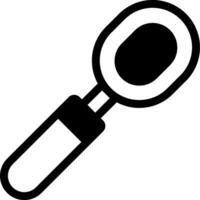 A magnifying glass icon on a white background vector