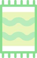 A green and white square with a wavy pattern vector