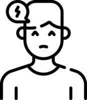 A man with a lightning bolt on his head vector