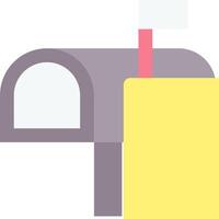 A yellow envelope with a white sticker on it vector
