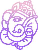 An image of a purple elephant head vector