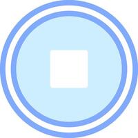 A blue square with a white border vector