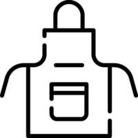 A black and white apron icon on a white background vector