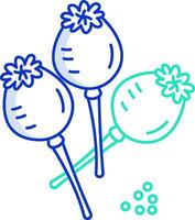 Three lollipops with flowers on them vector