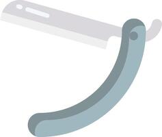 A razor with a curved blade on a white background vector