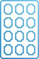 A square pattern with blue lines on it vector