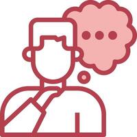 A man with a thought bubble above his head vector