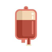 Blood bag hanging and waiting for transfusion procedure vector