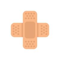 Adhesive bandage forming a cross shape on white background vector