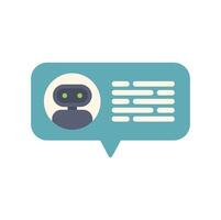 Chatbot messaging with artificial intelligence icon vector
