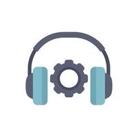 Headphones representing listening skills and problem solving vector
