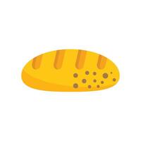 Freshly baked loaf of bread with seeds on top icon vector