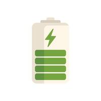 Eco battery showing energy accumulating with green indicator vector