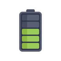 Battery icon showing almost full charge status vector