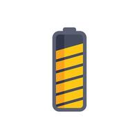 Battery icon showing charge level in yellow color vector