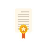 Official document with golden seal and red ribbon showing quality guarantee vector