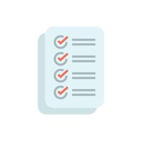 Checklist with check marks showing completion of tasks vector