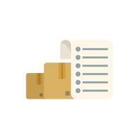 Cardboard boxes standing near checklist for logistics and delivery service vector