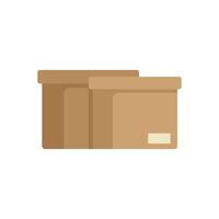 Two cardboard boxes ready for shipping and handling vector