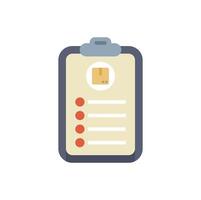 Clipboard showing delivery checklist with cardboard box icon vector