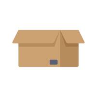 Open empty cardboard box waiting for being filled vector