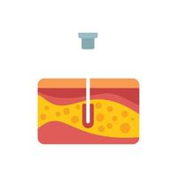 Microneedle patch delivering substance to blood flow under skin layers vector