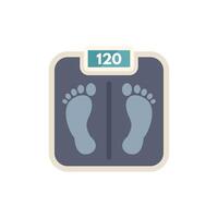 Bathroom scale displaying weight, measuring body mass index vector