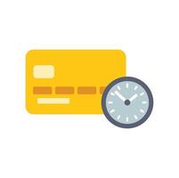 Clock showing credit card expiry date approaching fast vector