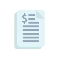 Stack of paper invoices displaying dollar sign icon vector