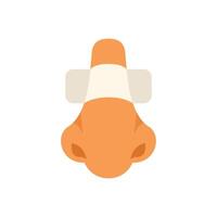 Human nose breathing with nasal patch for snoring problem vector