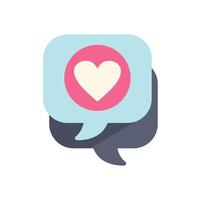 Speech bubble showing love with heart symbol for valentine's day vector