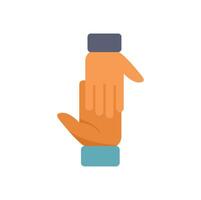 Two hands giving support and helping each other vector
