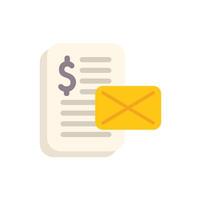 Invoice with mail envelope showing online payment concept vector