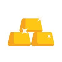 Three shiny gold bars stacked together representing wealth and investment vector
