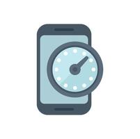 Smartphone showing speedometer speed internet test icon vector