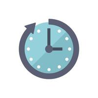 Clock with rotating arrow showing time passing concept icon vector
