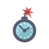 Time bomb ticking clock showing deadline pressure vector