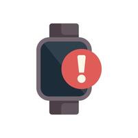 Smart watch displaying exclamation point notification icon vector