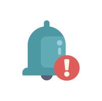 Notification bell icon showing new urgent message vector
