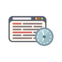 Clock showing speed of website loading time vector