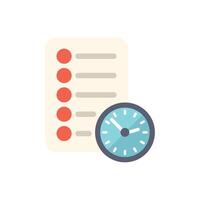Clock showing deadline of tasks on to do list vector