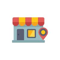 Store location pin showing a business address on map vector