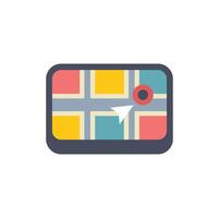 Gps navigation app showing location tracking on city map vector