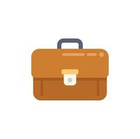 Brown leather briefcase for business documents representing work vector