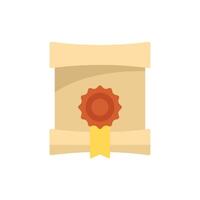 Notary public approving legal paper scroll with stamp and ribbon vector