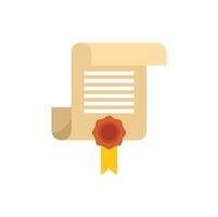 Important official document with a wax seal is confirming the agreement vector