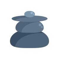 Stack of smooth grey stones creating zen atmosphere vector